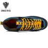 DWZRG Waterproof Hiking Shoes Mountain Climbing Shoes Outdoor Hiking Boots Trekking Sport Sneakers Men Hunting Trekking - Blue Yellow - 48