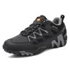 Outdoor Lover Trekking Shoes Men Waterproof Hiking Shoes Mountain Boots Genuine Leather Woodland Hunting Tactical Shoes - Men-Dark gray-Orange - 35