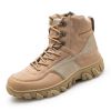 New Men's Military Boots High Top Outdoor Hiking Shoes Men Anti-collision Quality Army Tactical Sport Jogging Trekking Sneakers - Camouflage - 45