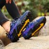 JIEMIAO Men Hiking Shoes Non-Slip Breathable Tactical Combat Army Boots Desert Training Sneakers Outdoor Trekking Shoes - Blue - 37