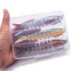 3pcs 8 Segment Fishing Lure Multi Jointed Artificial Bait Slow Sinking Bionic Fishing Bait Ice Fishing Gear - 390 (3pcs With Box )