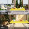 4ft Yellow Portable Folding Table Indoor&Outdoor Maximum Weight 135KG Foldable Table for Camping - as Pic