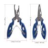 Stainless Steel Multi-function Lure Pliers; Portable Fishing Scissors; Fish Control Hook Tool - Blue