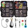 165pcs Fishing Accessories Kit With Box - Tangerine