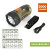 Ozark Trail 2000 Lumen Dual Source LED Rechargeable Spotlight with 5000 mAh Power Bank, Olive - Ozark Trail