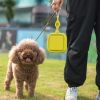 Silicone Collapsible Pet Bowl Double Portable Travel Bowl Equipped with Aluminum Hook Clip - yellow