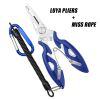 Multifunction Fishing Pliers Hook Picker Lost Rope Hanging Buckle Fishing Scissors Small Lure Fishing Supplies Tool Accessories - Orange