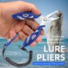 Multifunction Fishing Pliers Hook Picker Lost Rope Hanging Buckle Fishing Scissors Small Lure Fishing Supplies Tool Accessories - Orange