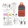 Camping Cooking Utensil Kit Portable Picnic Cookware - Orange - BBQ Tool Kit