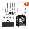 Camping Cooking Utensil Kit Portable Picnic Cookware - Black - BBQ Tool Kit