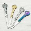 OK Foldable Knife Key Chain Mini Pocket Knife Box Cutter Keychain Pendant Color Handle Decoration - Golden+Sliver+Colorful