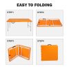 4ft Orange Portable Folding Table Indoor&Outdoor Maximum Weight 135KG Foldable Table for Camping - as Pic