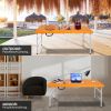 4ft Orange Portable Folding Table Indoor&Outdoor Maximum Weight 135KG Foldable Table for Camping - as Pic