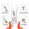 Multifunction Fishing Pliers Hook Picker Lost Rope Hanging Buckle Fishing Scissors Small Lure Fishing Supplies Tool Accessories - Black