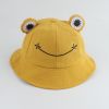 Parent-Kid Frog Bucket Hat Panama Fishing Hat Cartoon Cute Hats For Women Men Bob Chapeau Outdoor Sun Fisherman Caps - yellow - Adult Size