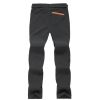 Softshell Pants, Water Repellant Outdoor Apparel - Gray - M