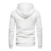 Mens Hooded Sweatshirt Casual Long Sleeve Drawstring Waffle Knit Pullover Hoodies - XL - White