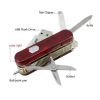 Your Best Friend Swiss Army-Inspired Pocket knife With 16 GB USB Drive - TRANSLUCENT RED