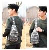 Sling Bag Chest Shoulder Backpack Fanny Pack Crossbody Bags for Men - Brown