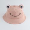 Parent-Kid Frog Bucket Hat Panama Fishing Hat Cartoon Cute Hats For Women Men Bob Chapeau Outdoor Sun Fisherman Caps - pink - Adult Size