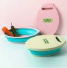 Multifunctional 10 in 1 Retractable Colander with Cutter Slicer Chopper Vegetables Fruits Kitchen Tool - Pink