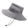 Bucket Hat Summer Men Women Fishing Boonie Hats UV Protection Long Large Wide Brim Hiking Sun Hat Outdoor Cap - Wine Red