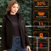 Women's Heated Jacket with Battery Pack, Outdoor Sports Heated Jackets for Women in Black - S